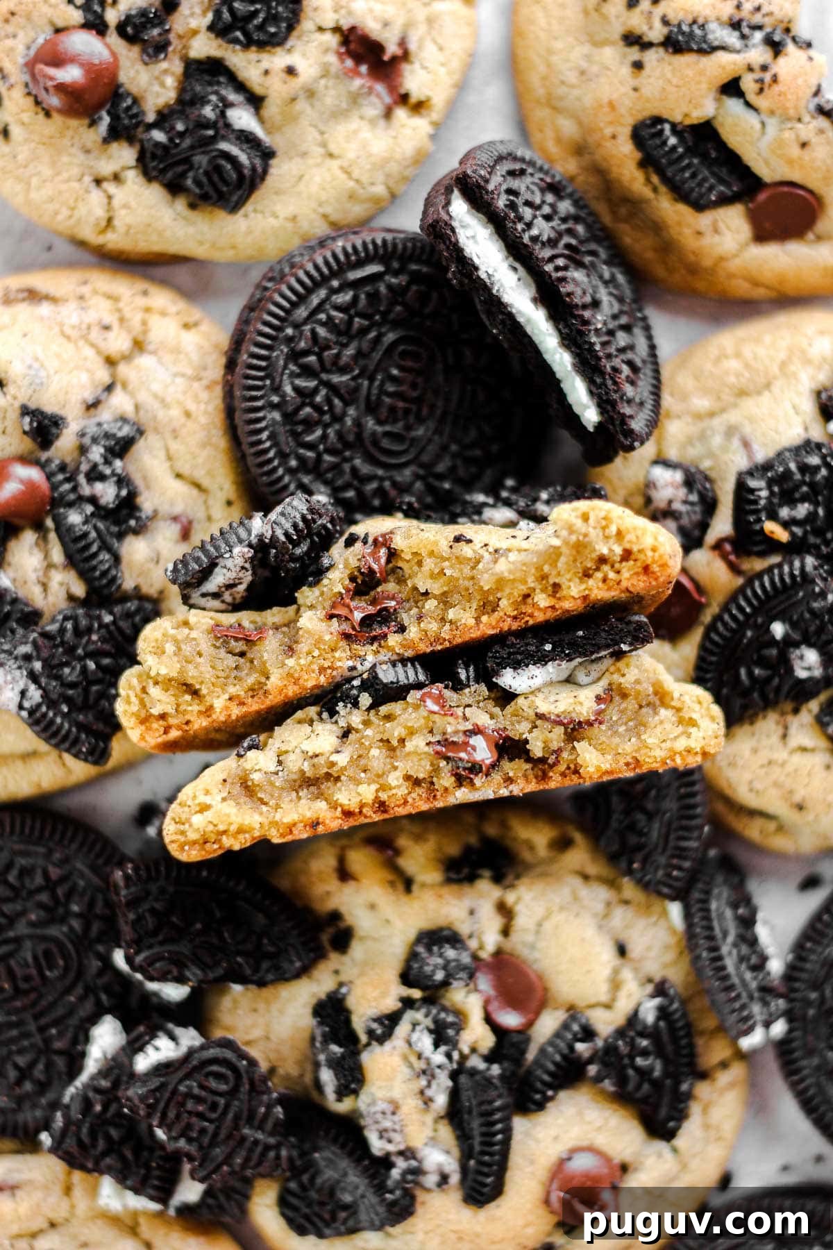 Oreo Chocolate Chip Cookie Recipe — Crispy, Chewy Treats 5 Scooped cookie dough
