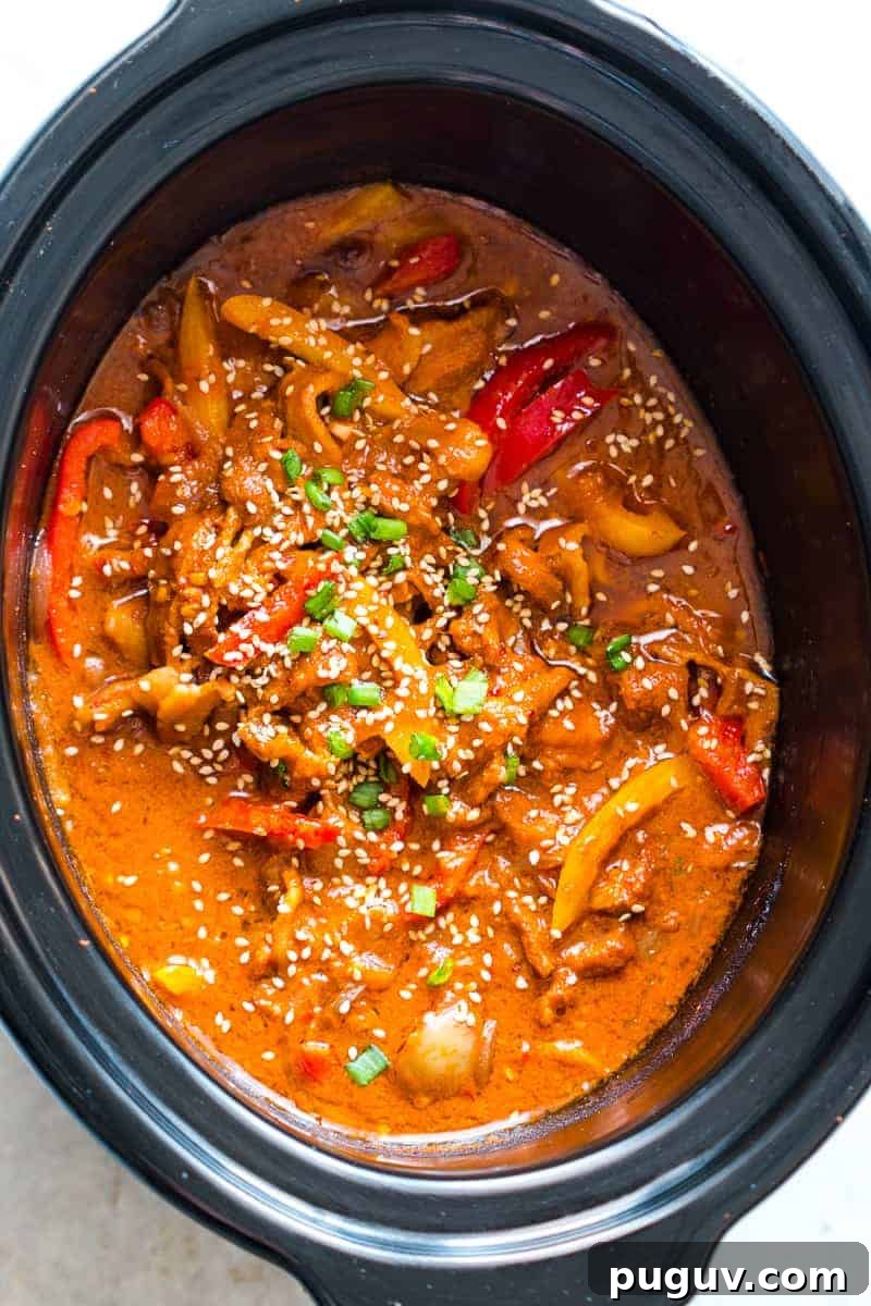 Slow Cooker Gochujang Korean Pork Bulgogi Recipe 2 Easy Slow Cooker Korean Pork Bulgogi recipe that can be made in a crockpot and has spicy gochujang in its marinade. Healthy, yummy stew that's perfect over rice for dinner!