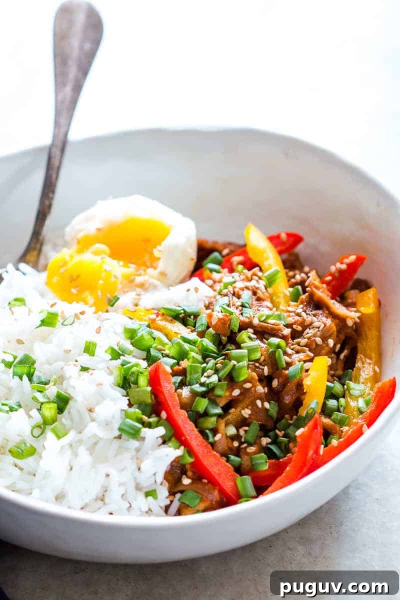 Slow Cooker Gochujang Korean Pork Bulgogi Recipe 4 Easy Slow Cooker Korean Pork Bulgogi recipe that can be made in a crockpot and has spicy gochujang in it's marinade. Healthy, yummy stew that's perfect over rice for dinner!