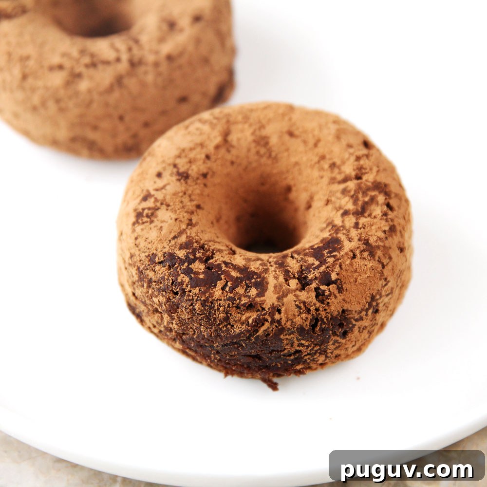 chocolate avocado baked mochi donut