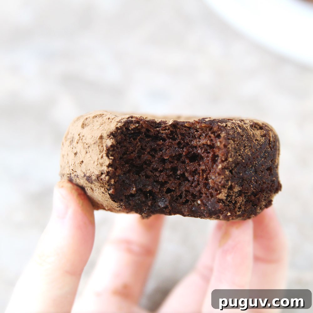 chocolate avocado baked mochi donut