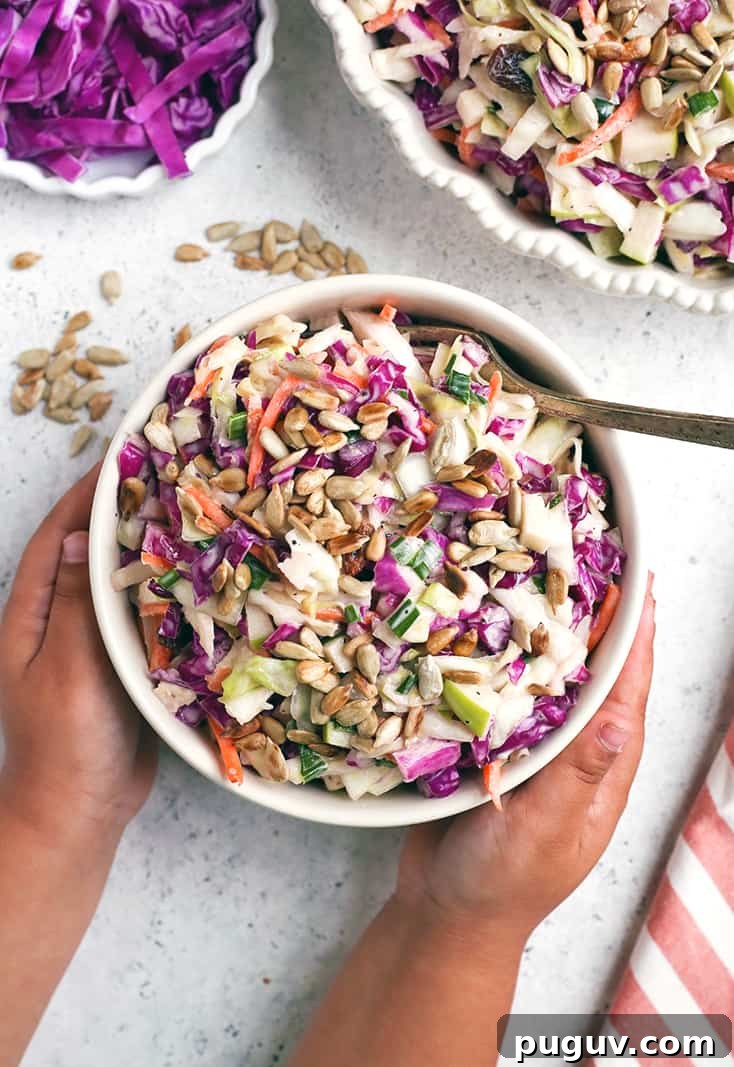 This Paleo Whole30 Coleslaw is easy to make and so delicious. Crunchy, fresh and such a great side dish. Gluten free, dairy free, and sugar free. This Paleo Whole30 Coleslaw is easy to make and so delicious. Crunchy, fresh and such a great side dish. Gluten free, dairy free, and sugar free.