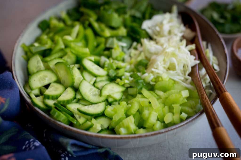 Crisp Green Goddess Salad with Avocado and Herb Dressing 3 green goddess salad