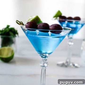 cyan blue cocktail