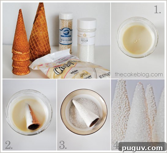 Ice Cream Cone - Sparkling Christmas Trees Ice Cream Cone - Sparkling Christmas Trees