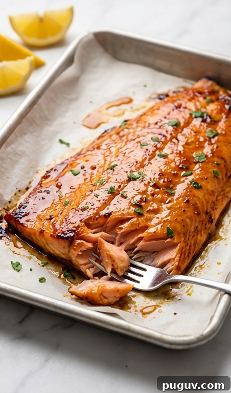 Cooked salmon on a plate