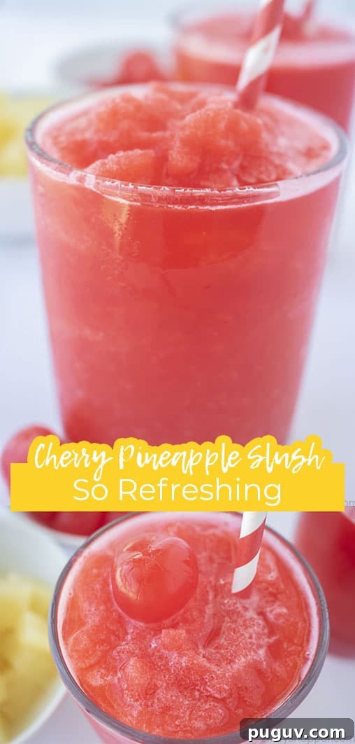 Long pin Cherry Pineapple Slush So refreshing