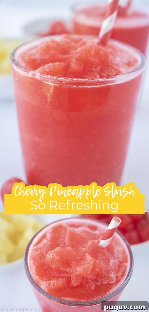 Long pin Cherry Pineapple Slush So refreshing