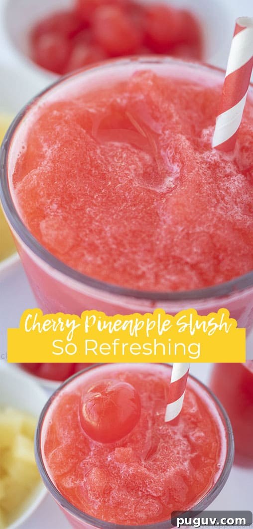Long pin Cherry Pineapple Slush So refreshing