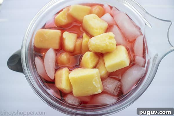 Slushy ingredients in blender