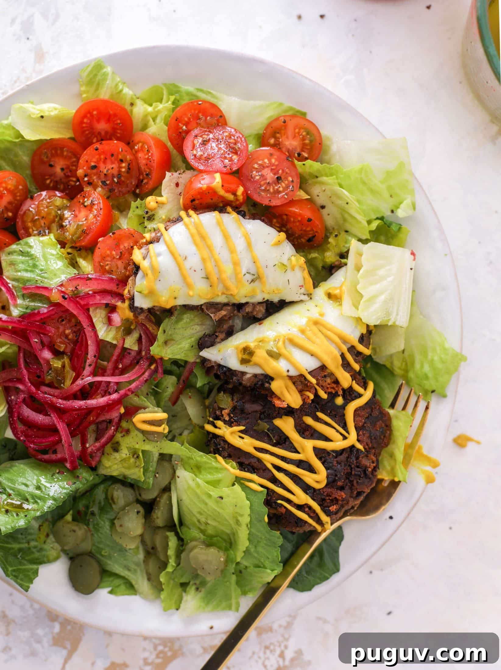 Southwest Black Bean Burger Bowl with Avocado Salsa 2 black bean burger bowls