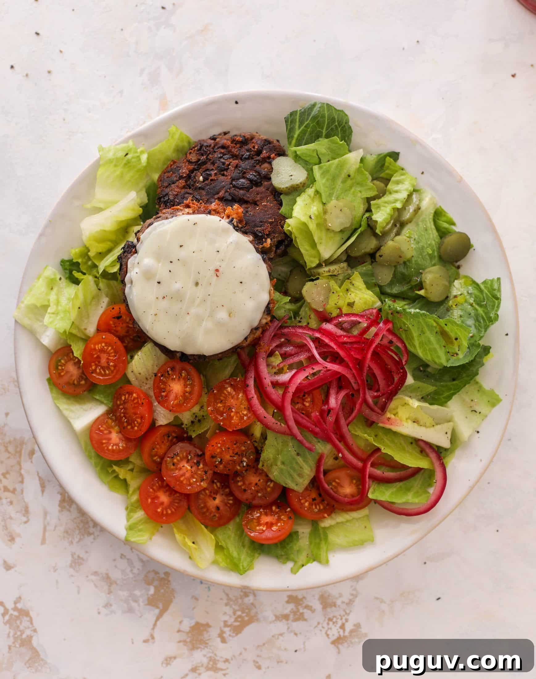 Southwest Black Bean Burger Bowl with Avocado Salsa 6 black bean burger bowls