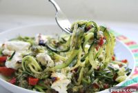 Zucchini Noodles with Caper and Feta Sauce