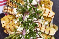 Tomato-Basil Grilled Vegetables with Feta and Fresh Herbs