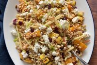 Fall Couscous Salad with Roasted Butternut and Cranberries