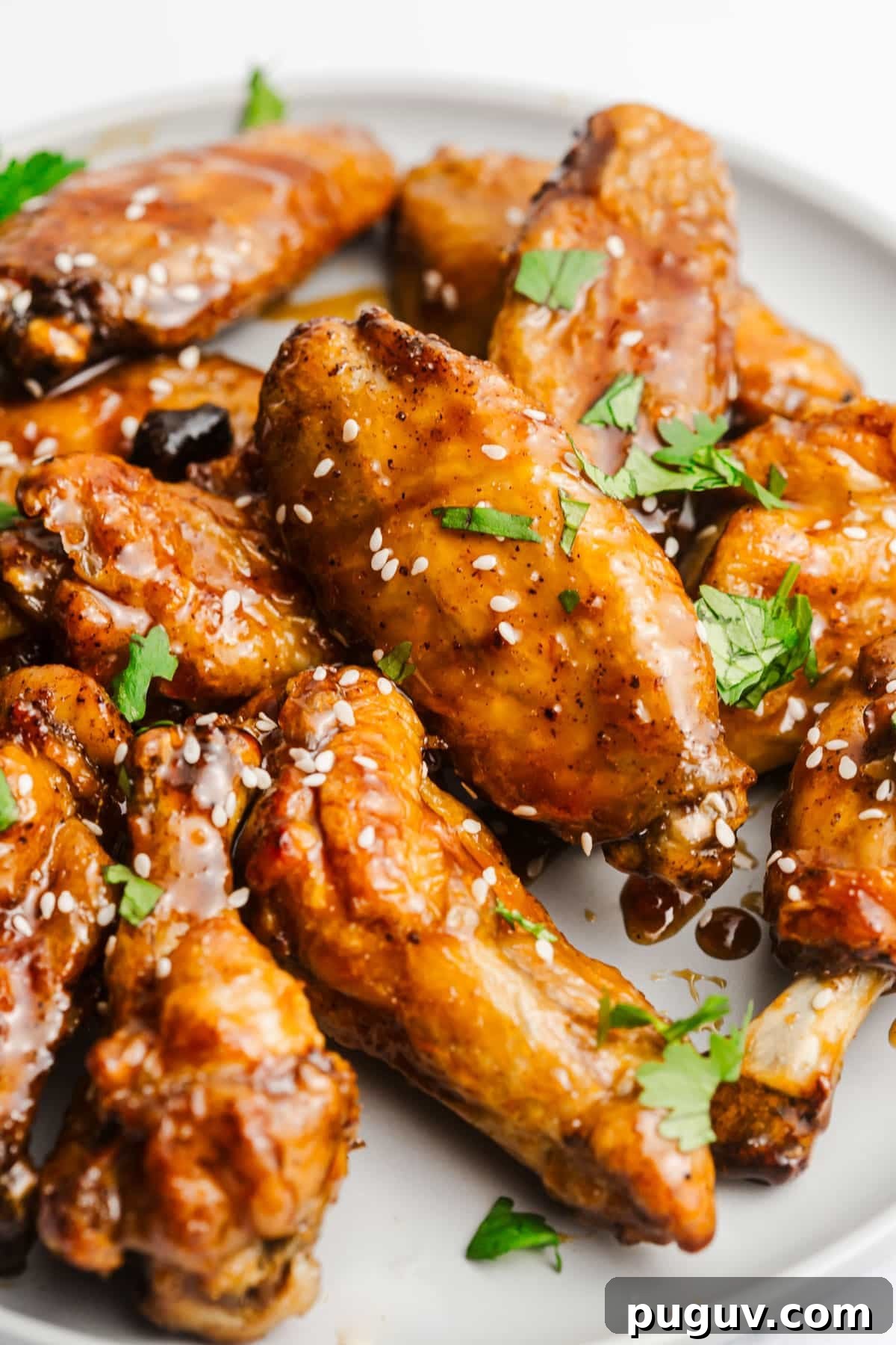 Tray of crispy baked wings