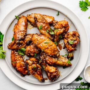 Small stack of wings for serving