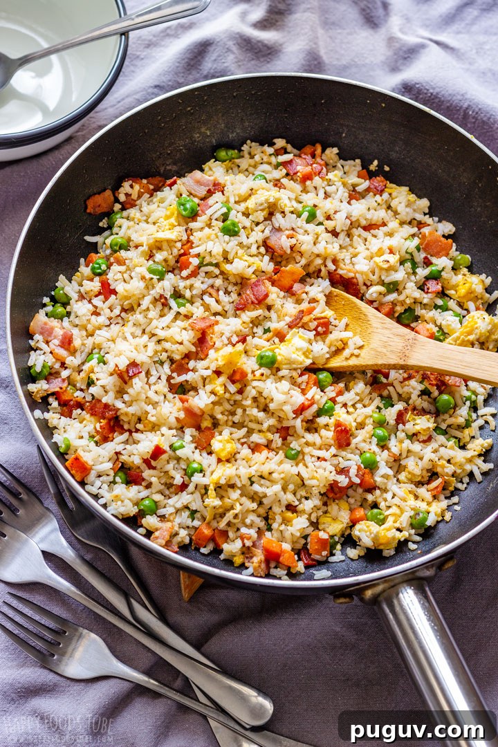 Bacon Fried Rice on the Skillet