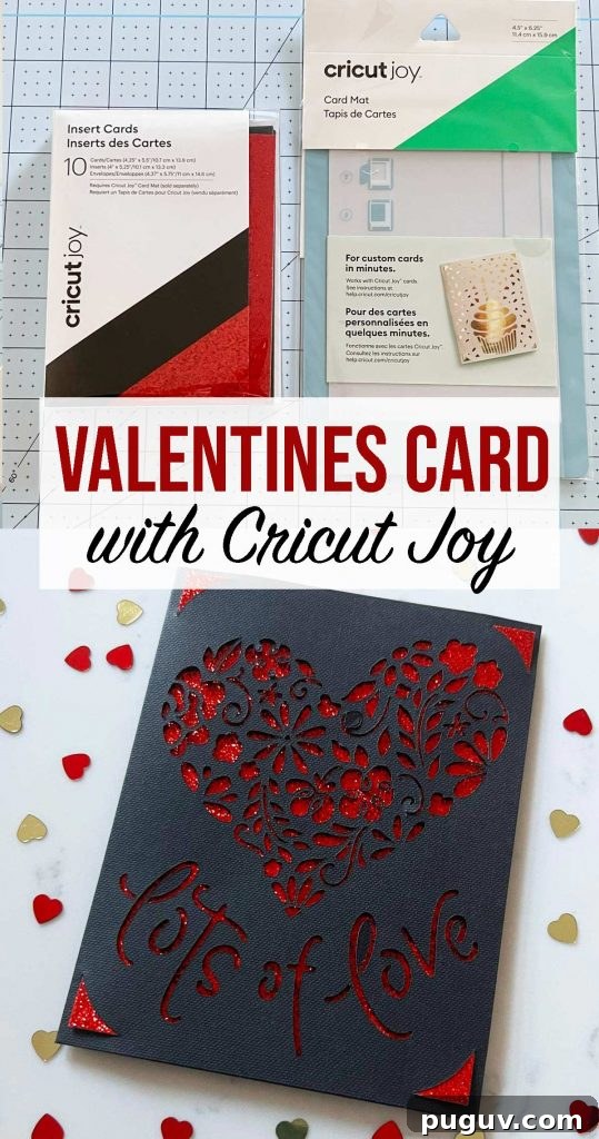 Valentines day Cricut Joy Card