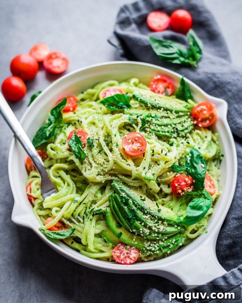 15-Minute Creamy Avocado Pasta (Vegan)