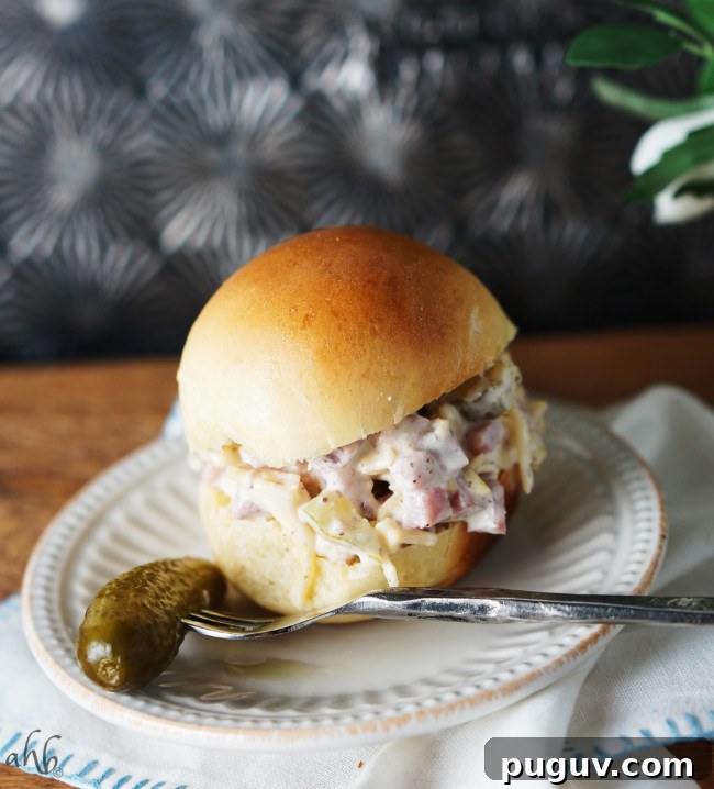 Cuban ham salad in a small bowl