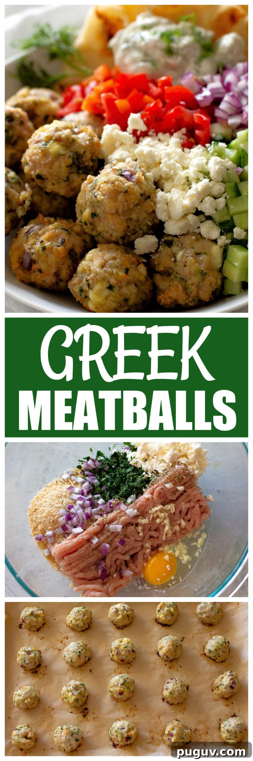 greek meatballs with feta tomato and cucumber
