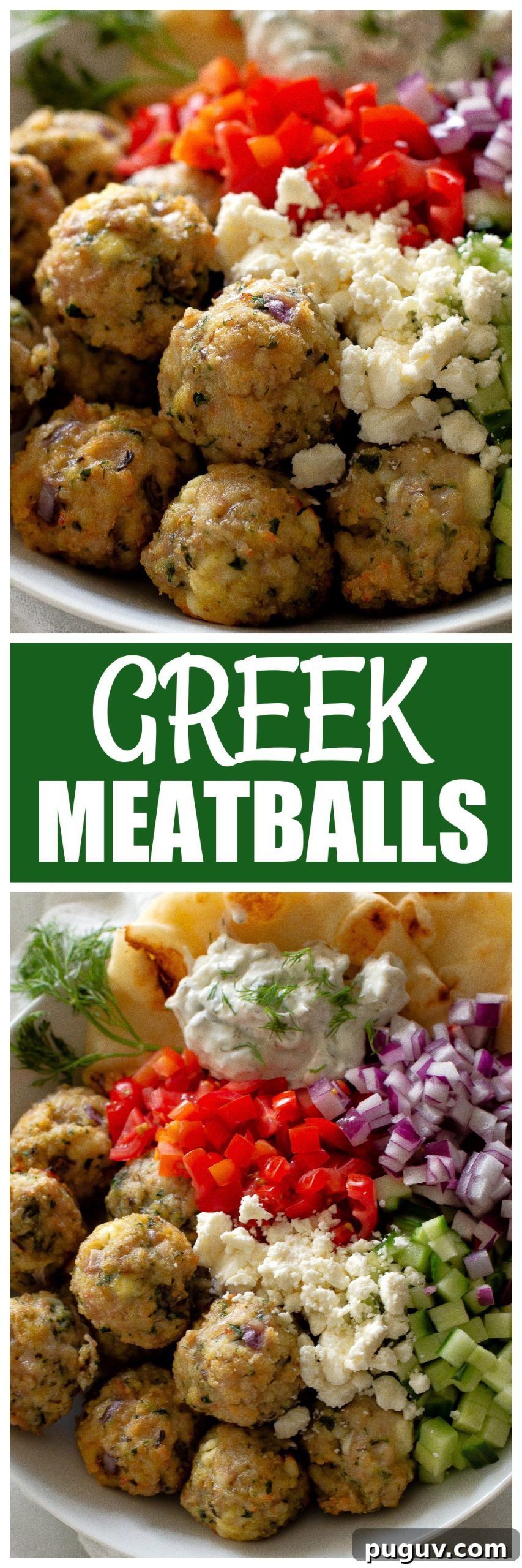 greek meatballs with feta tomato and cucumber