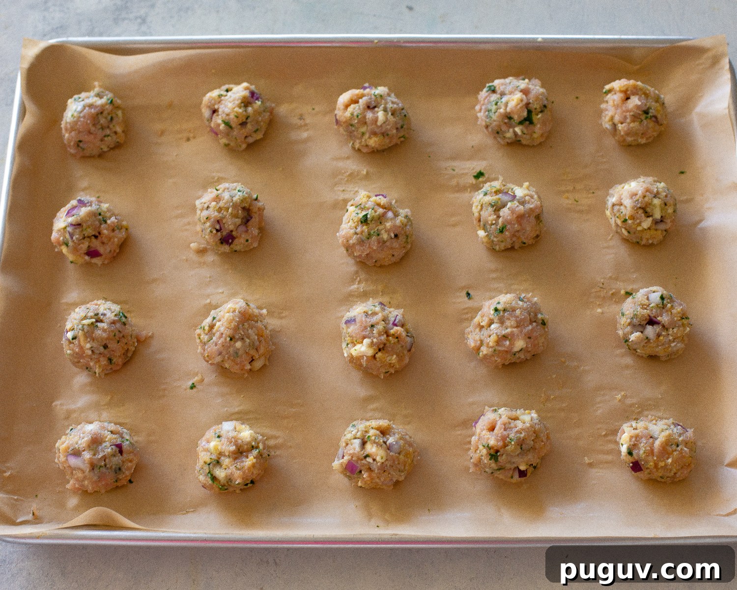 meatballs on the pan