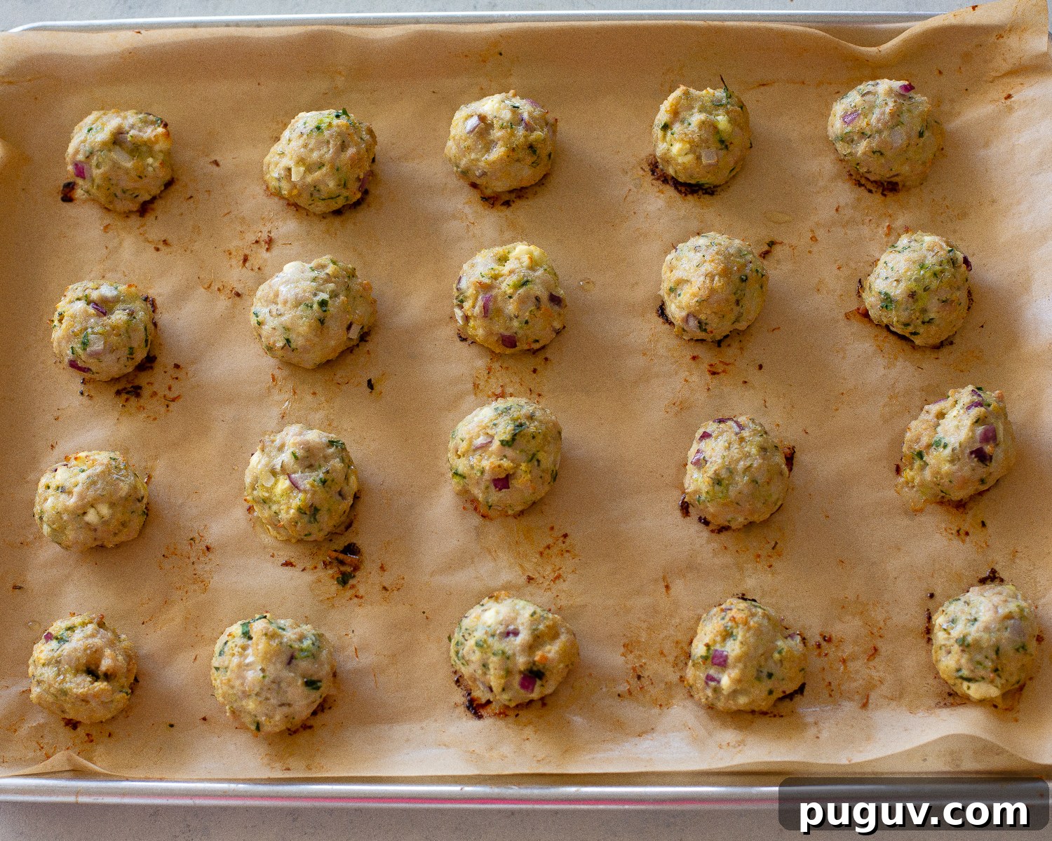 meatballs on the pan
