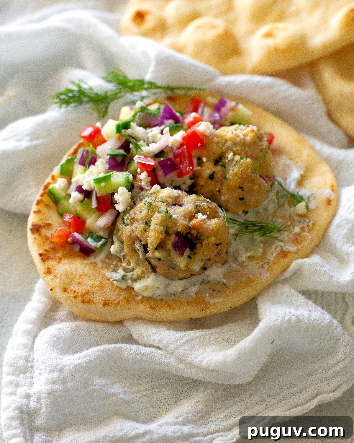 meatballs in naan