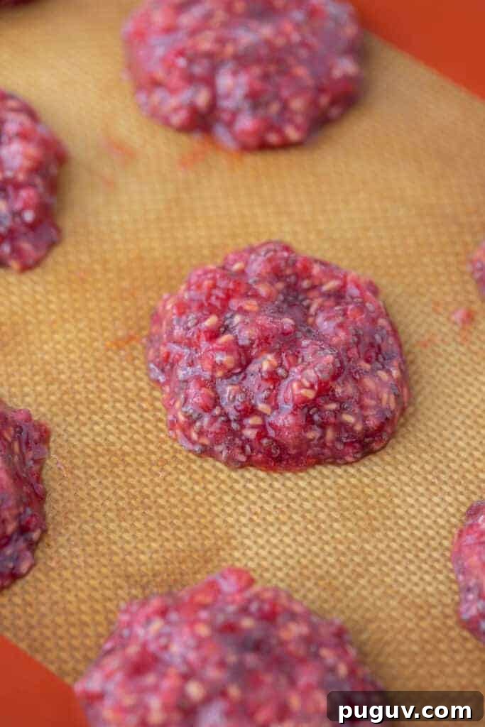 Frozen raspberry clusters